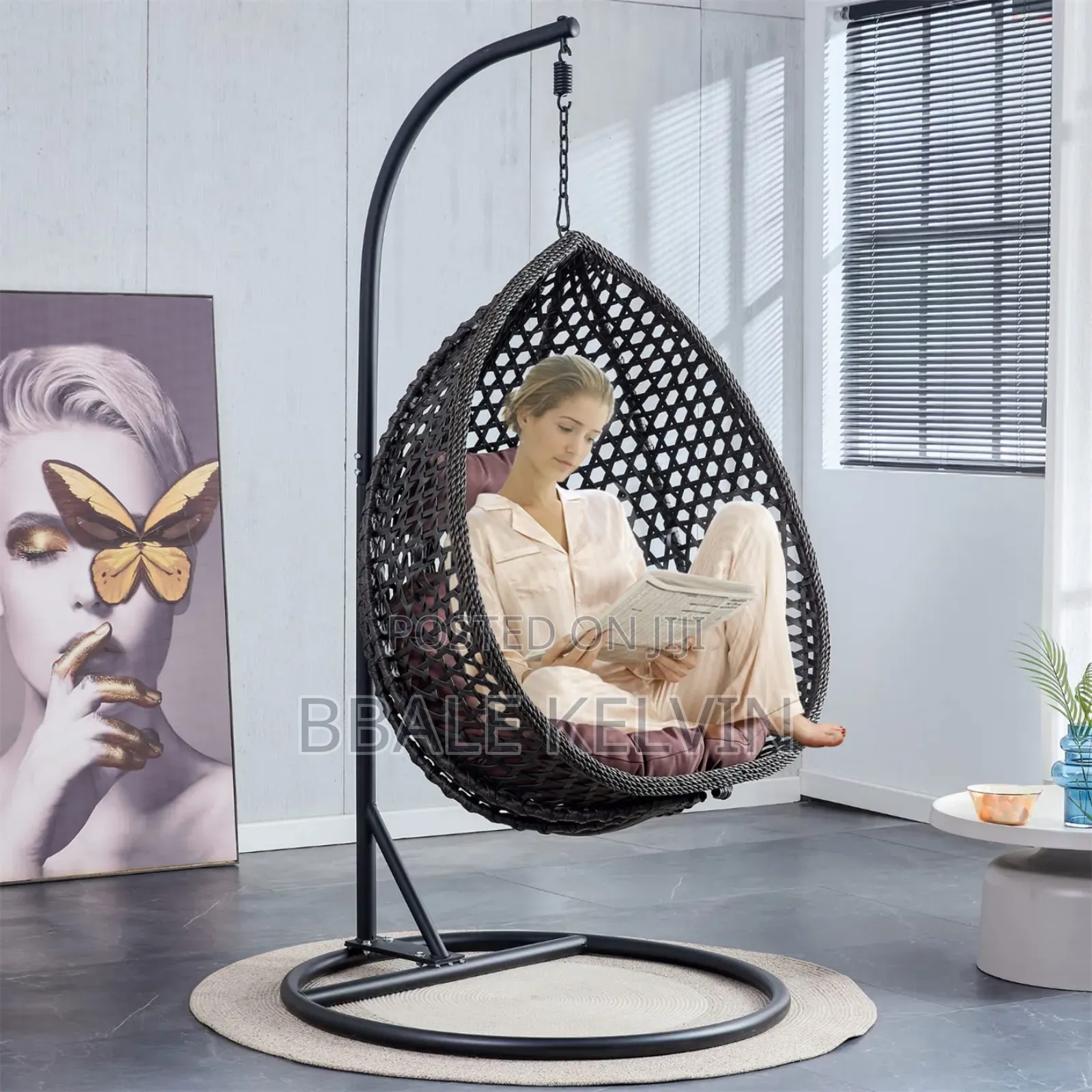Hanging Egg Swing Chair With Stand