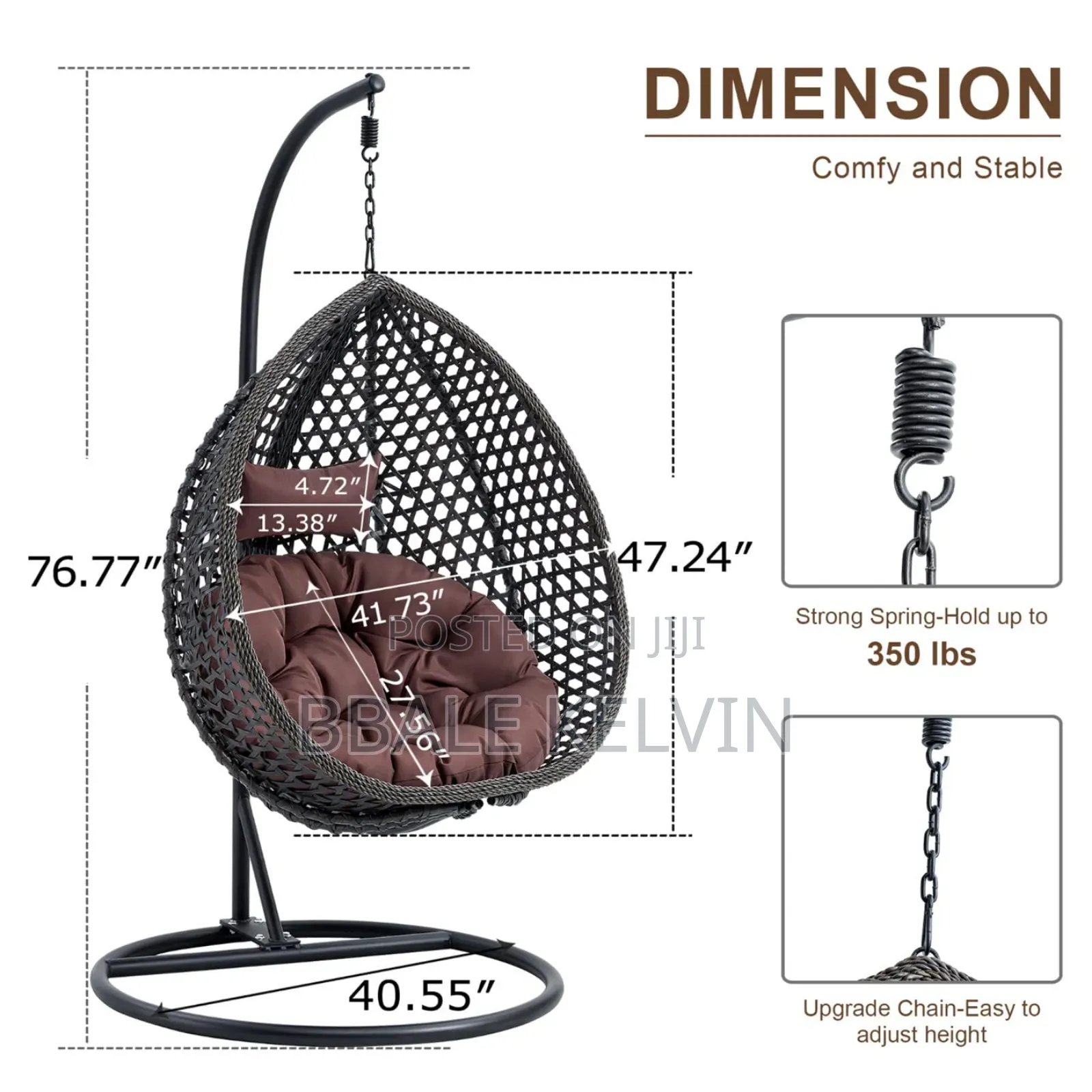 Hanging Egg Swing Chair With Stand