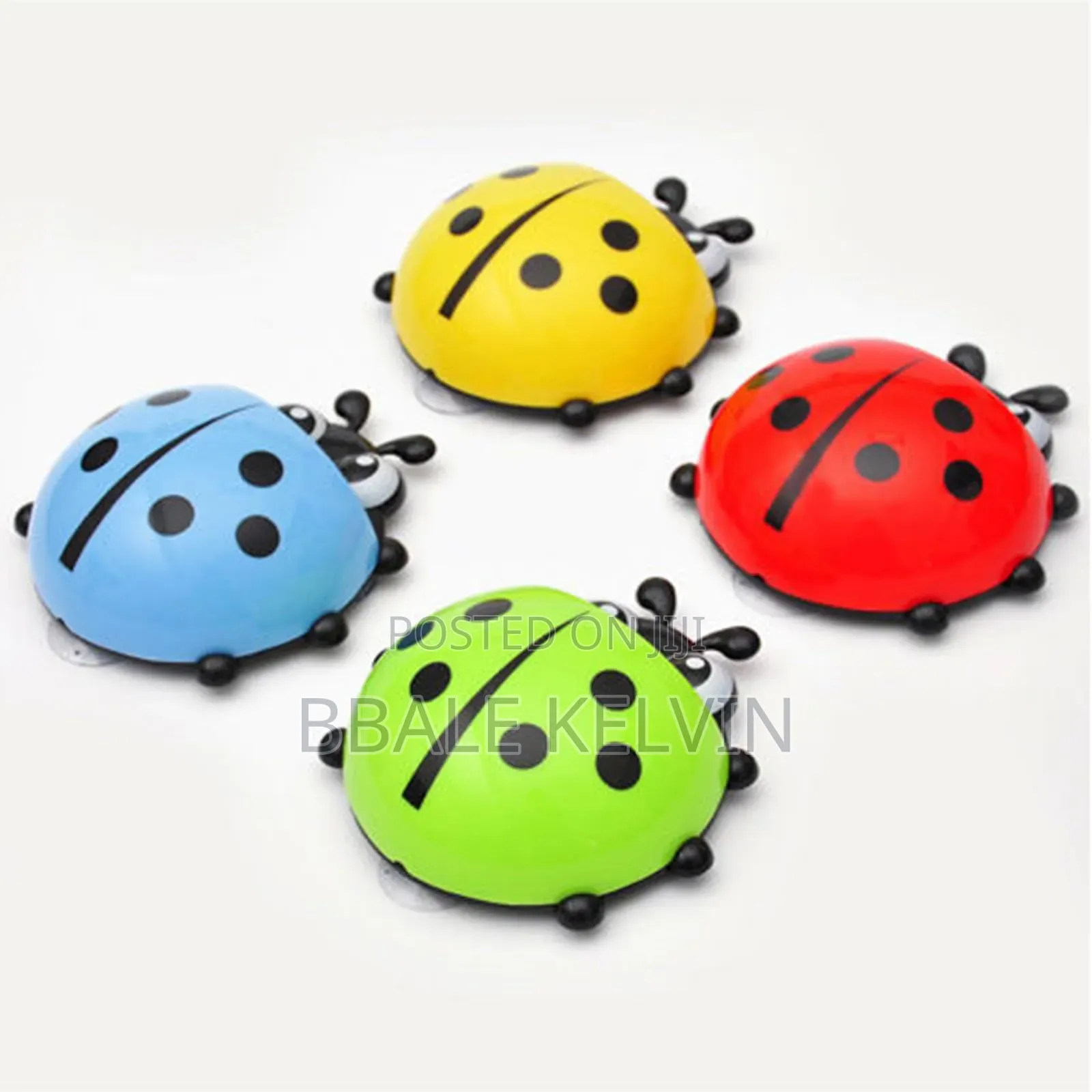 4pcs Cute Ladybug Kids Toothbrush Holder Toothpaste Holder