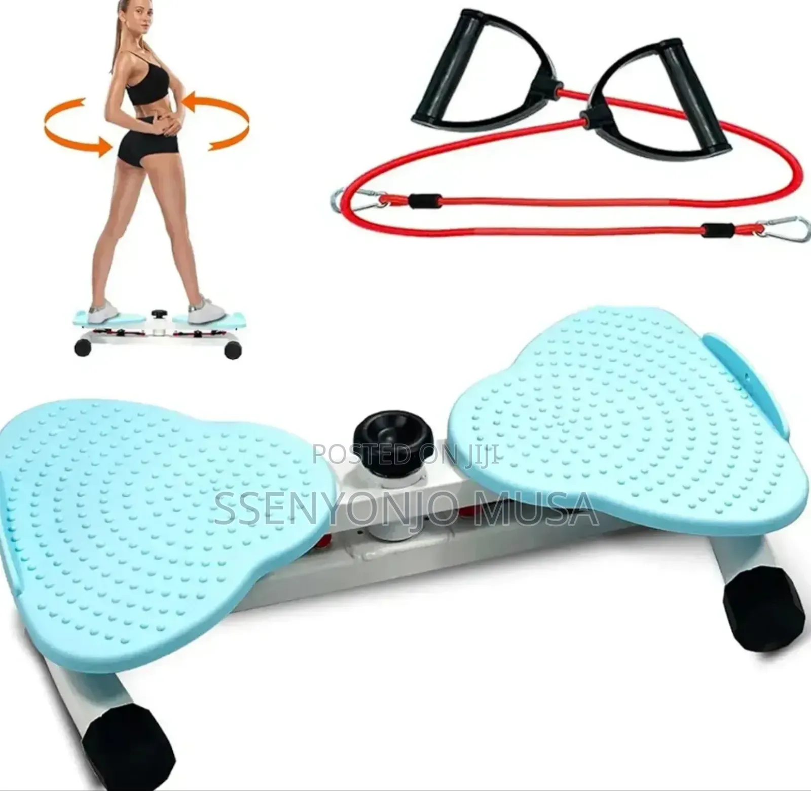 Twister Board With Pull Rope Waist Twisting Fitness Exercise Board