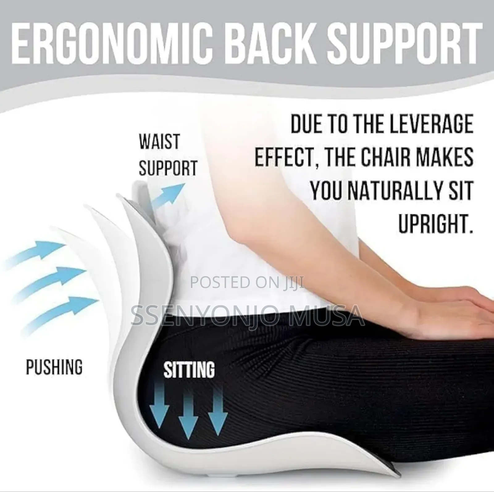 Ergonomic Chair Back Support Lumbar Cushion for Posture Correction