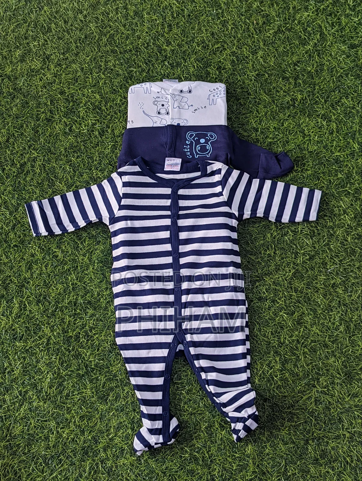 3pc Cotton Overalls/Sleep Suits