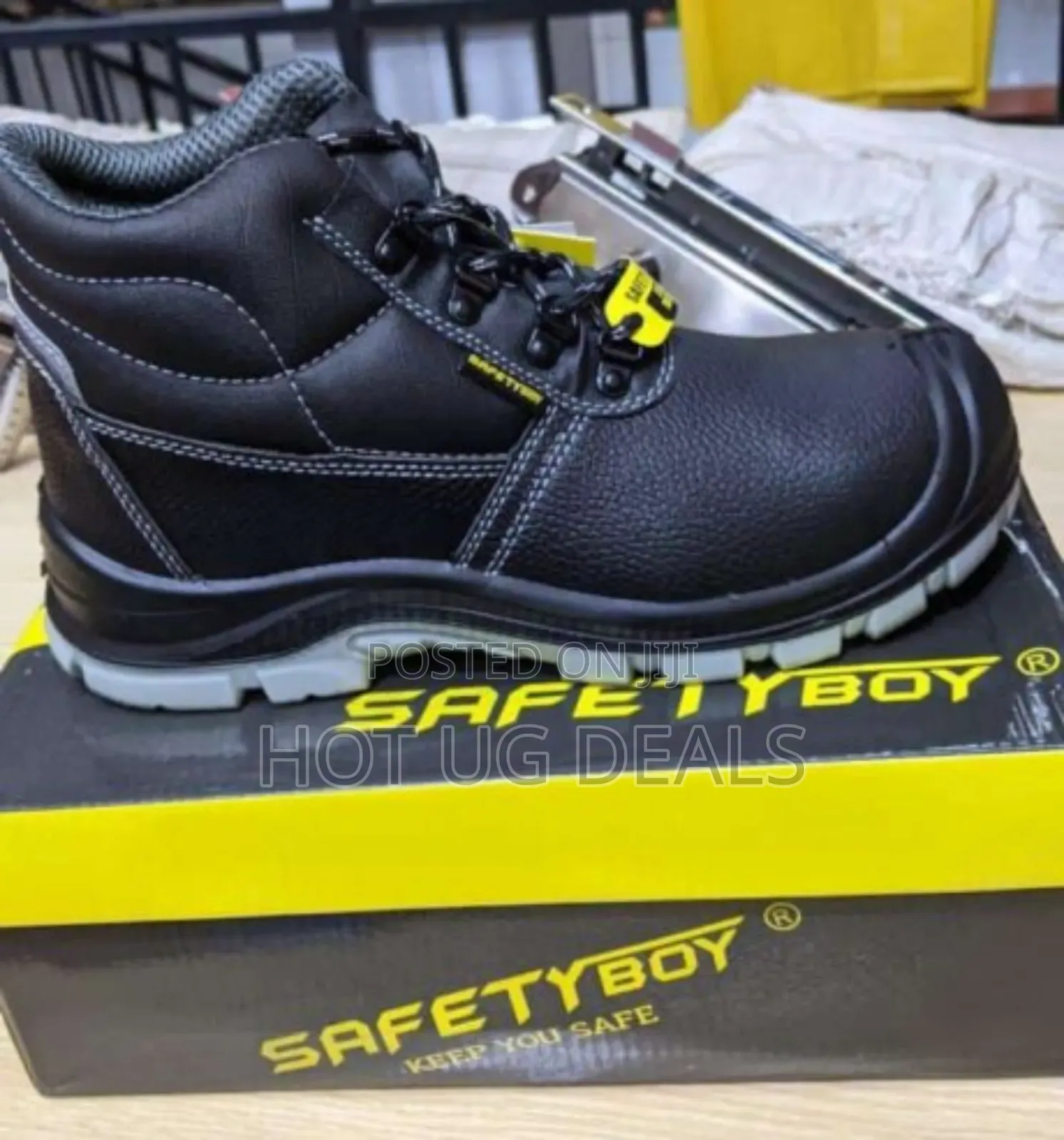 Safety Boy Heavy Duty Men's Boots Shoes - Black