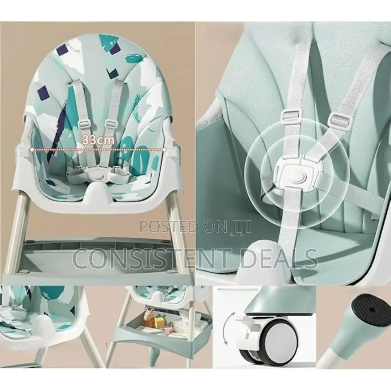 Adjustable Multifunctional Baby High Feeding Chairs