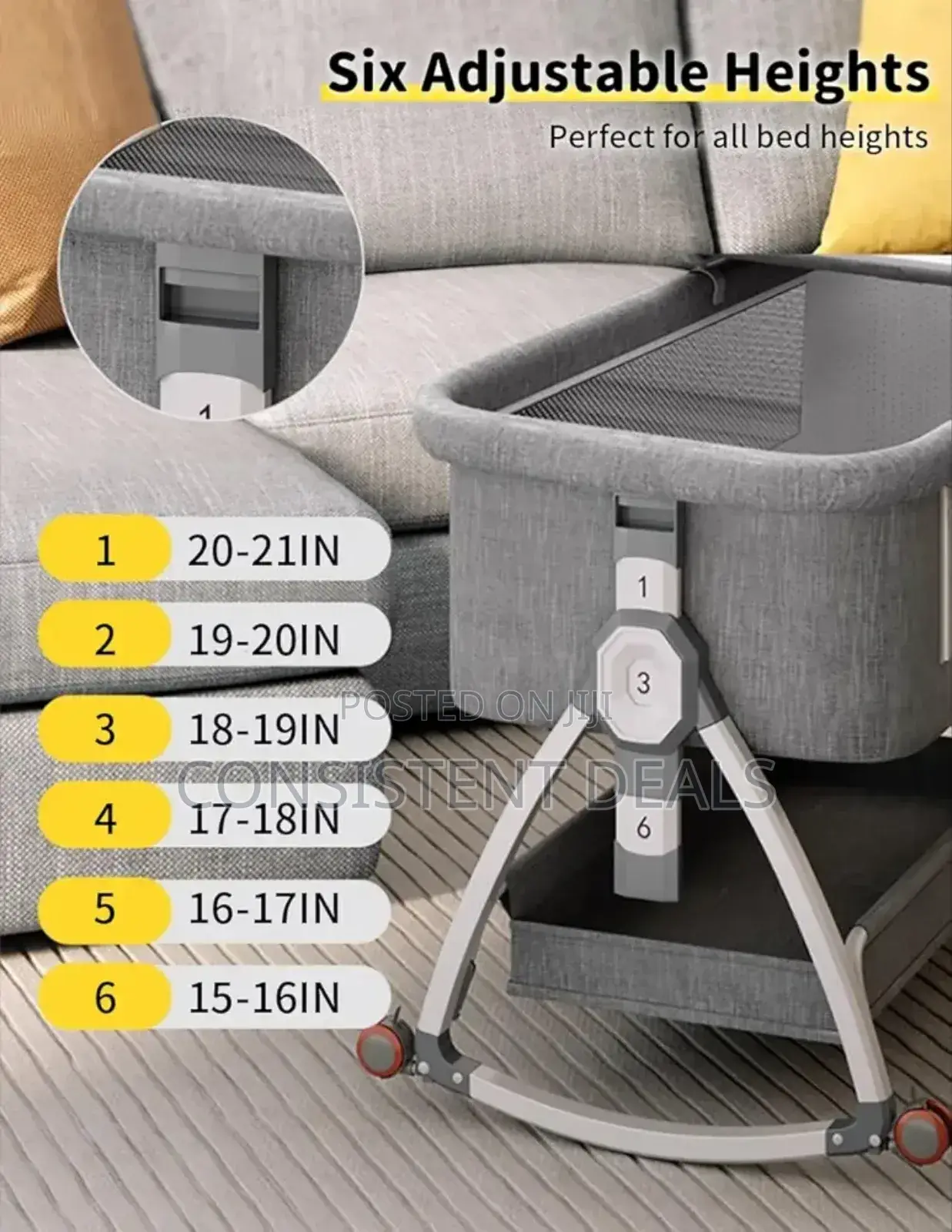 Baby Bassinet, Bedside Bassinet for Baby, 4 in 1 Portable Bassinet