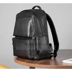 Leather Large Capacity Backpack Men's Business Casual