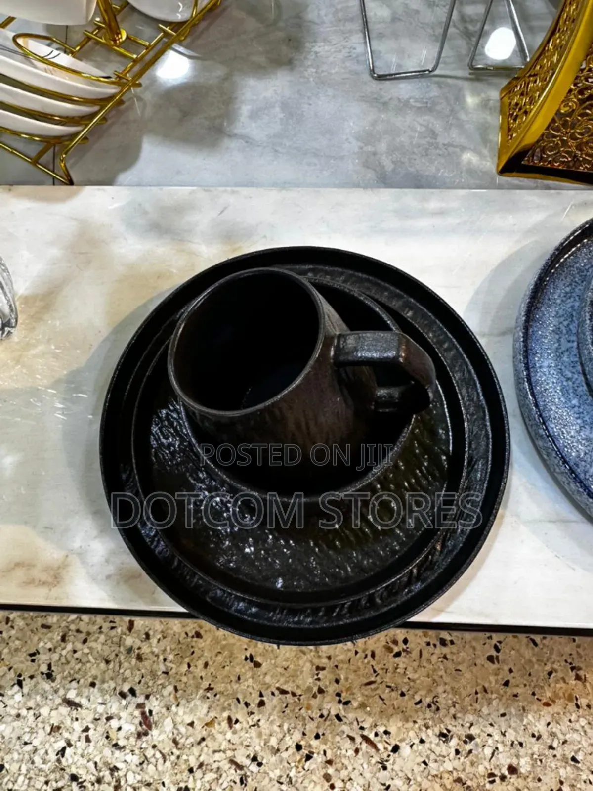 24-Piece Rock Glazed Ceramic Dinner Set
