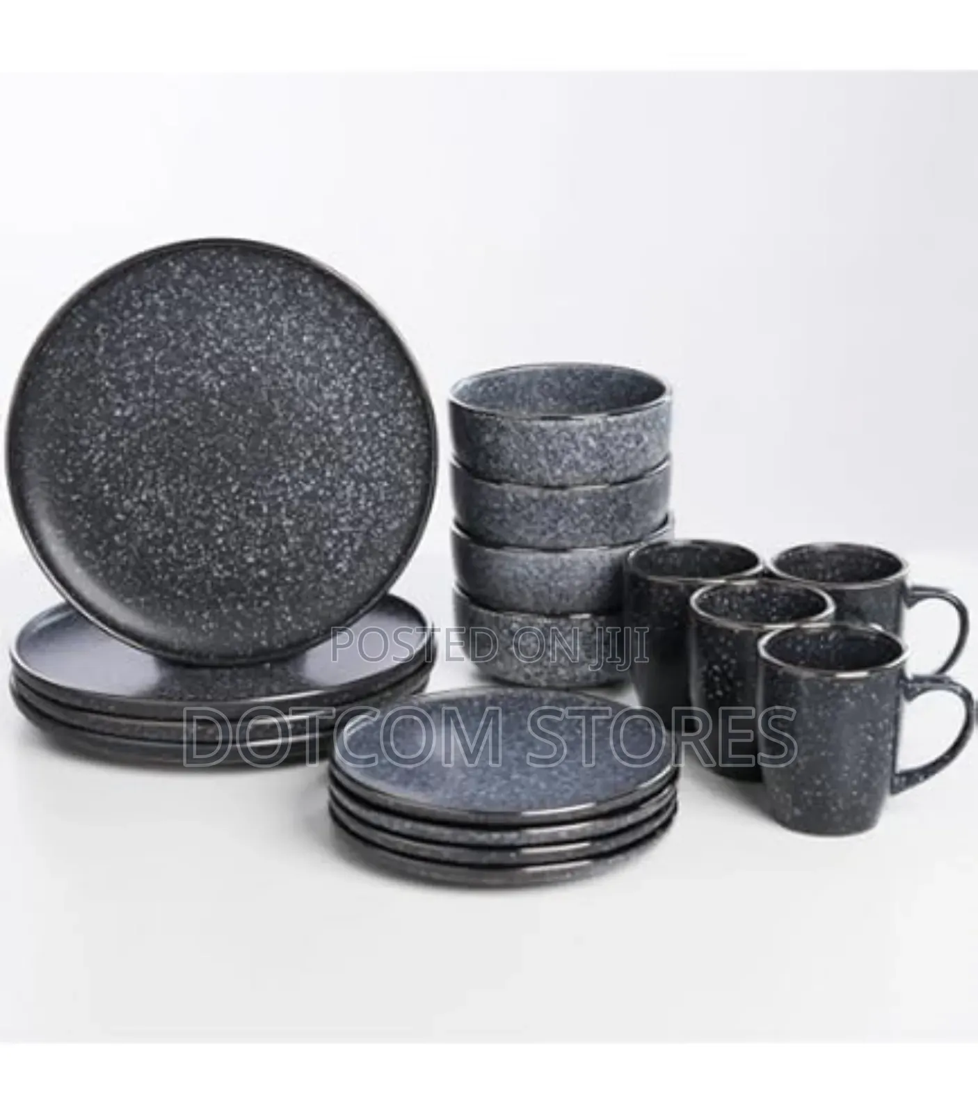 24-Piece Rock Glazed Ceramic Dinner Set