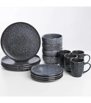 24-Piece Rock Glazed Ceramic Dinner Set