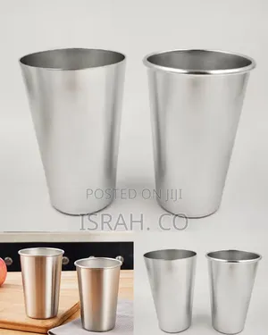 Stainless Steel 12 Pack 400mls Stainless Steel Pint Cups Water Glass