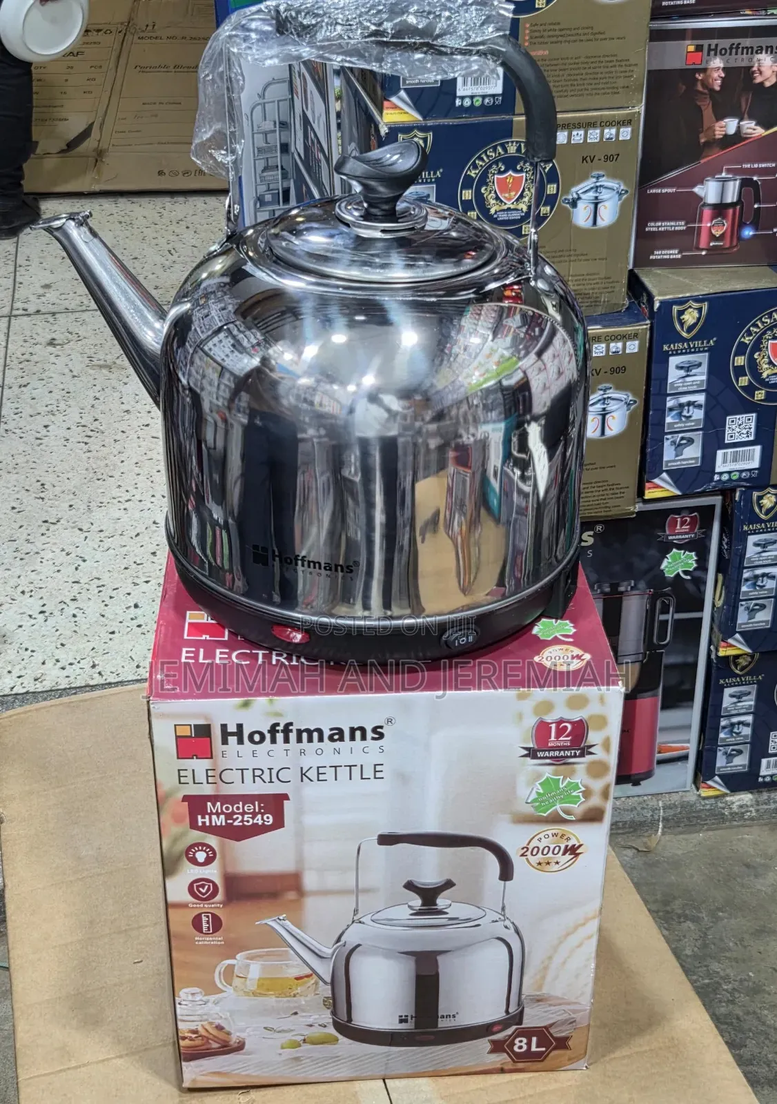Hoffmans 8l Electric Kettle With Non-Detactable Base