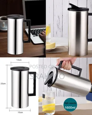 1.6l Stainless Steel Pitcher and Lid With Handle Cold Water Kettle