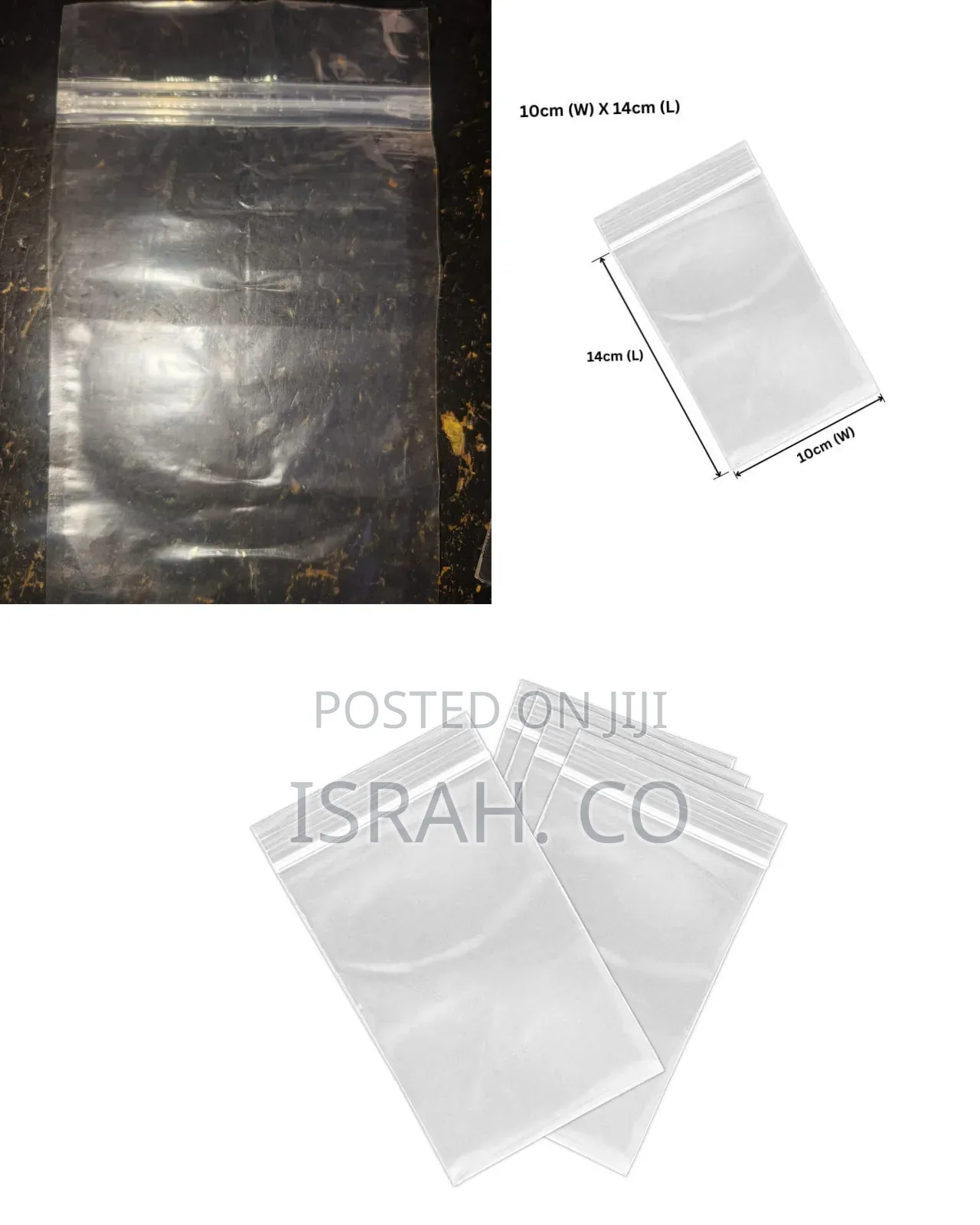 14cm by 10cm Clear Zip Lock Bags