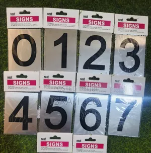 0-9 Number Sticker Numbers Stainless