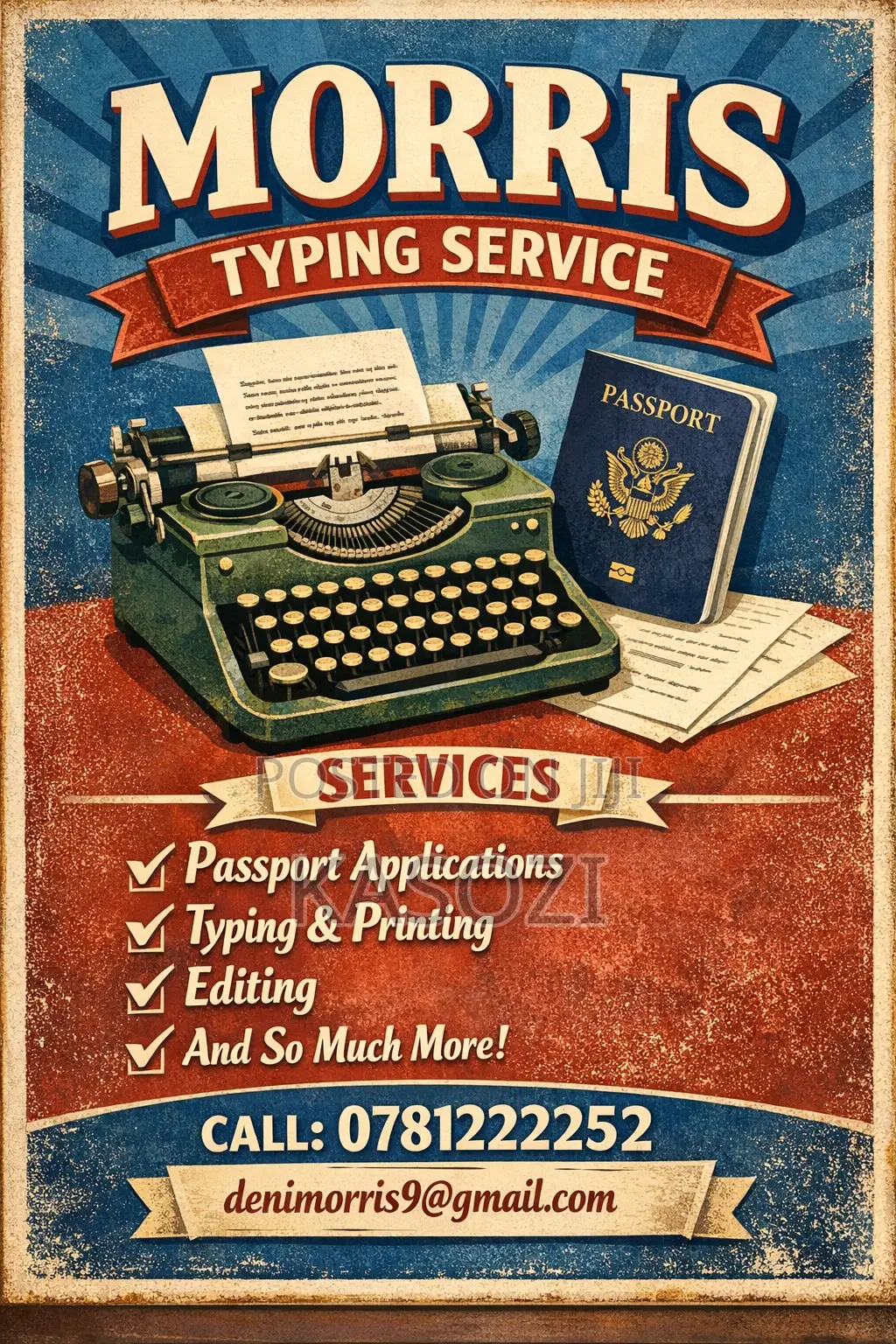 Passport Application Help • Cv Editing • Typing Letters