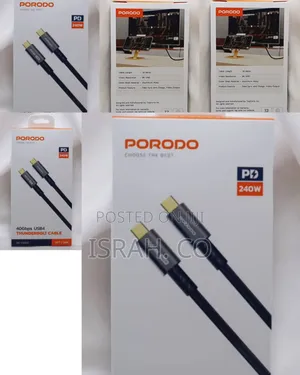 Porodo Thunderbolt Type C to Type C 1.8m Cable