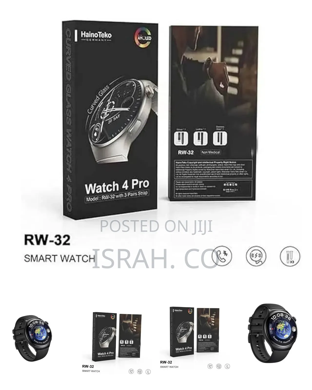 Haino Teko Smart Watch 4 Pro Rw-32 With Amoled Curved