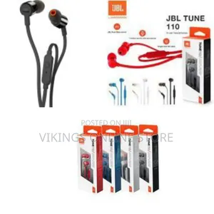 Jbi Tune 110 Wired in-Earbud Headphones With Pure Bass Sound