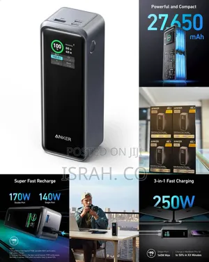 Anker Prime Power Bank, 27,650mah 3-Port 250w Portable Charger