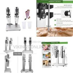 Twin Head Milkshake Mixer 300w Stainless Steel Milkshake Machine
