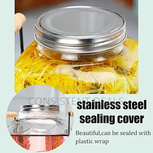 4l Glass Jar Beverage Juice Dispenser With Stand