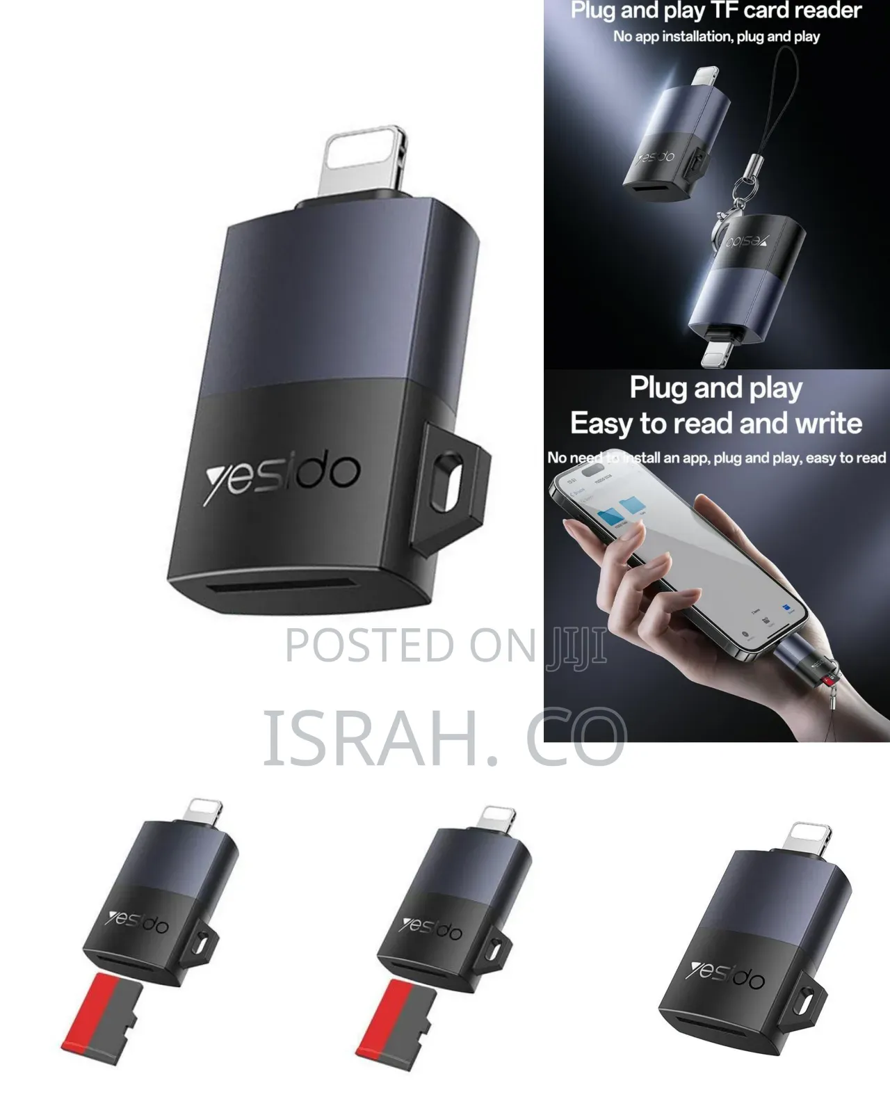 Yesido Gs38 Lightning to Tf Card Reader for iPhone iPad