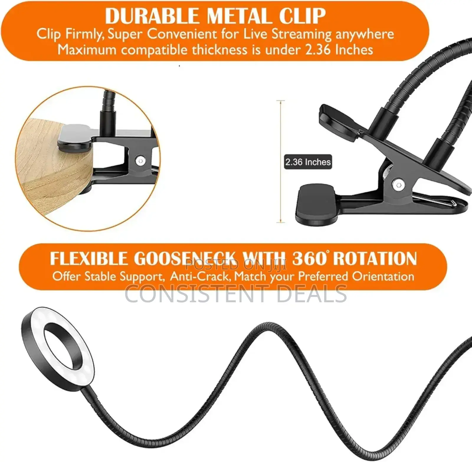 Ultimate Selfie Ring Light With Adjustable Phone Holder