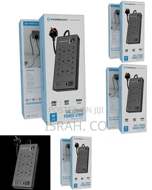 Powerology 6ac 2990w Power Strip Pd 20w