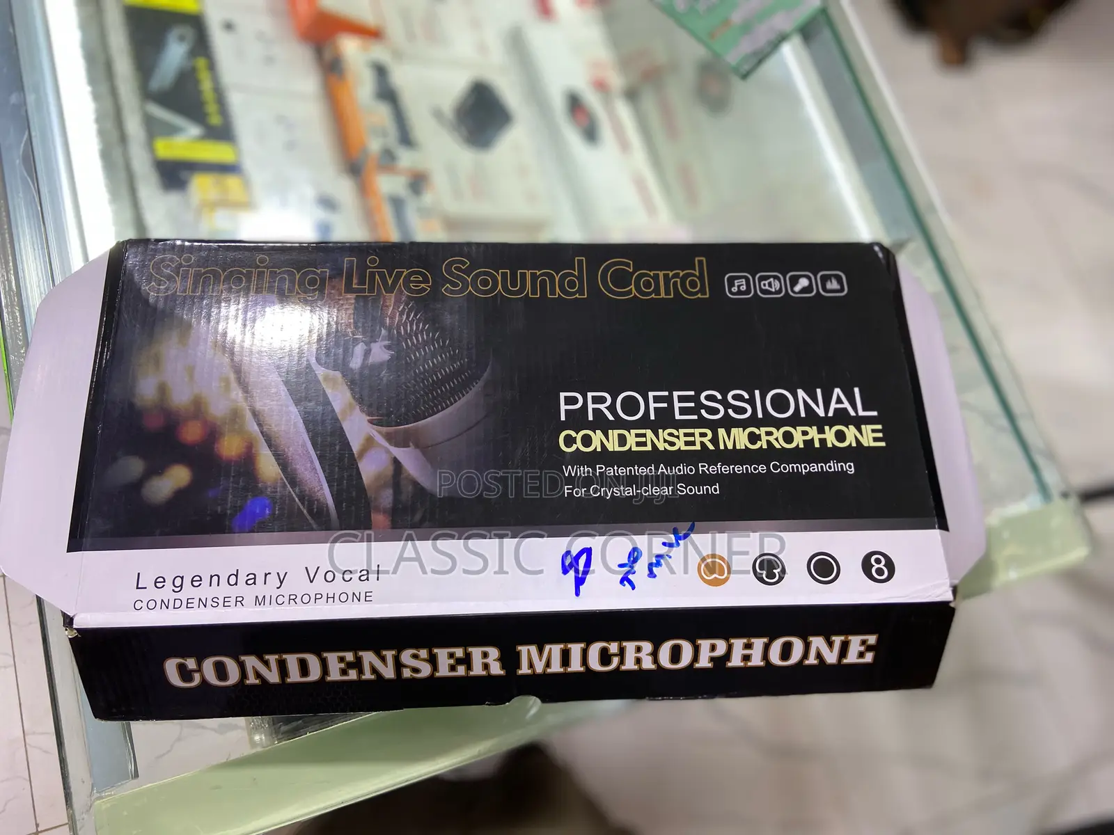 Singing Live Sound Card With a Professional Condenser Microphone