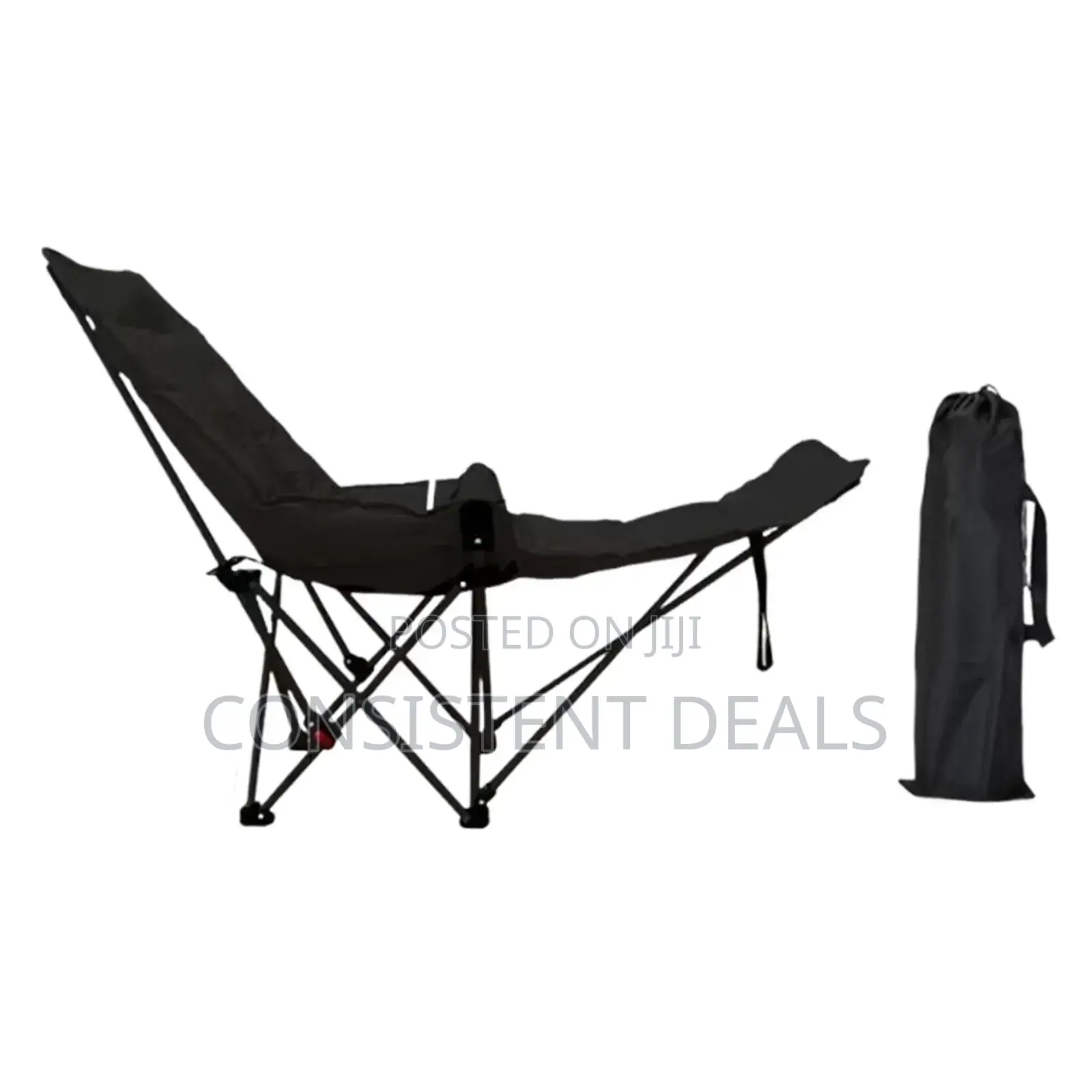 Reclining Camping Chair With Removable Footrest, Reclining Beach Chair