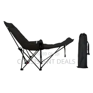Reclining Camping Chair With Removable Footrest, Reclining Beach Chair
