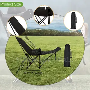Reclining Camping Chair With Removable Footrest, Reclining Beach Chair