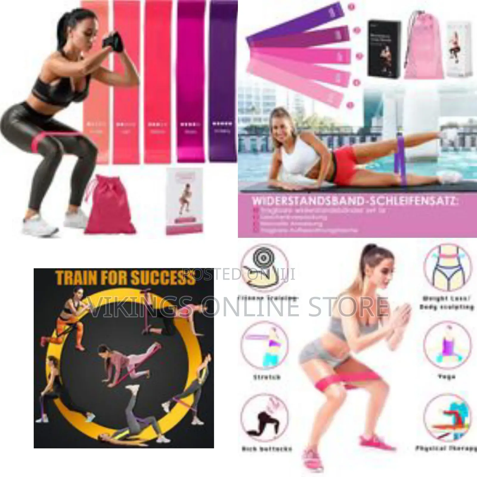 Elastic Fitness R Esistance Bands 5 Levels of Resistance Loop Bands