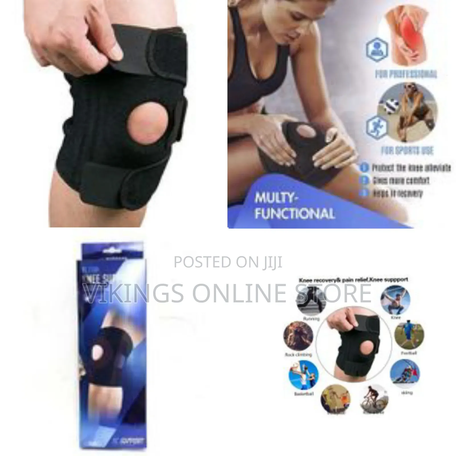 1 Piece of Adjustable Knee Cap Support Brace for Sports, Gym, Running
