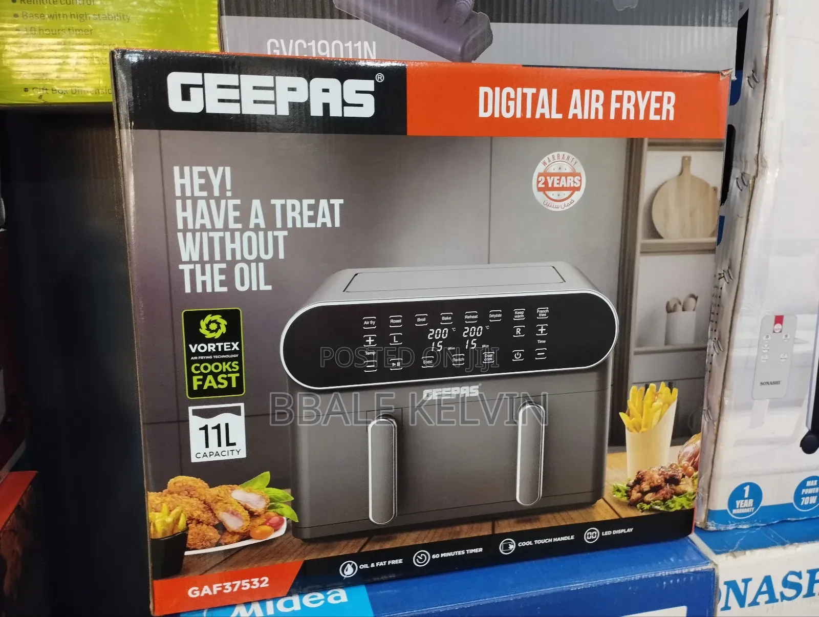 Geepas 11l Digital Air Fryer