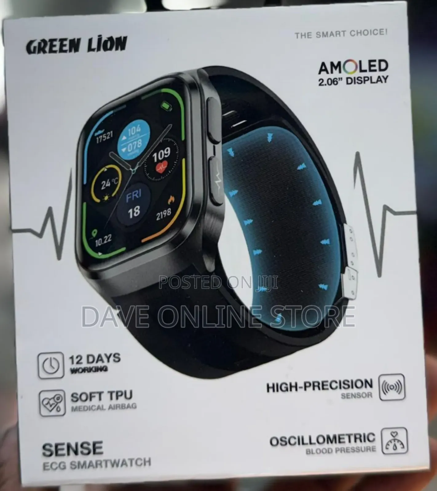 Green Lion Sense Ecg (High Precision Sensor,Blood Pressure,Smart Watch