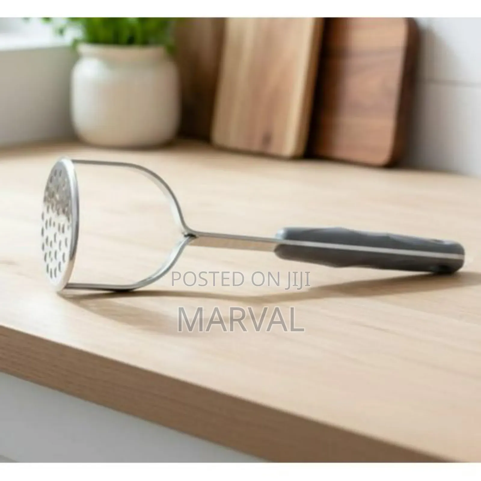 Steel Potato Masher - Silver