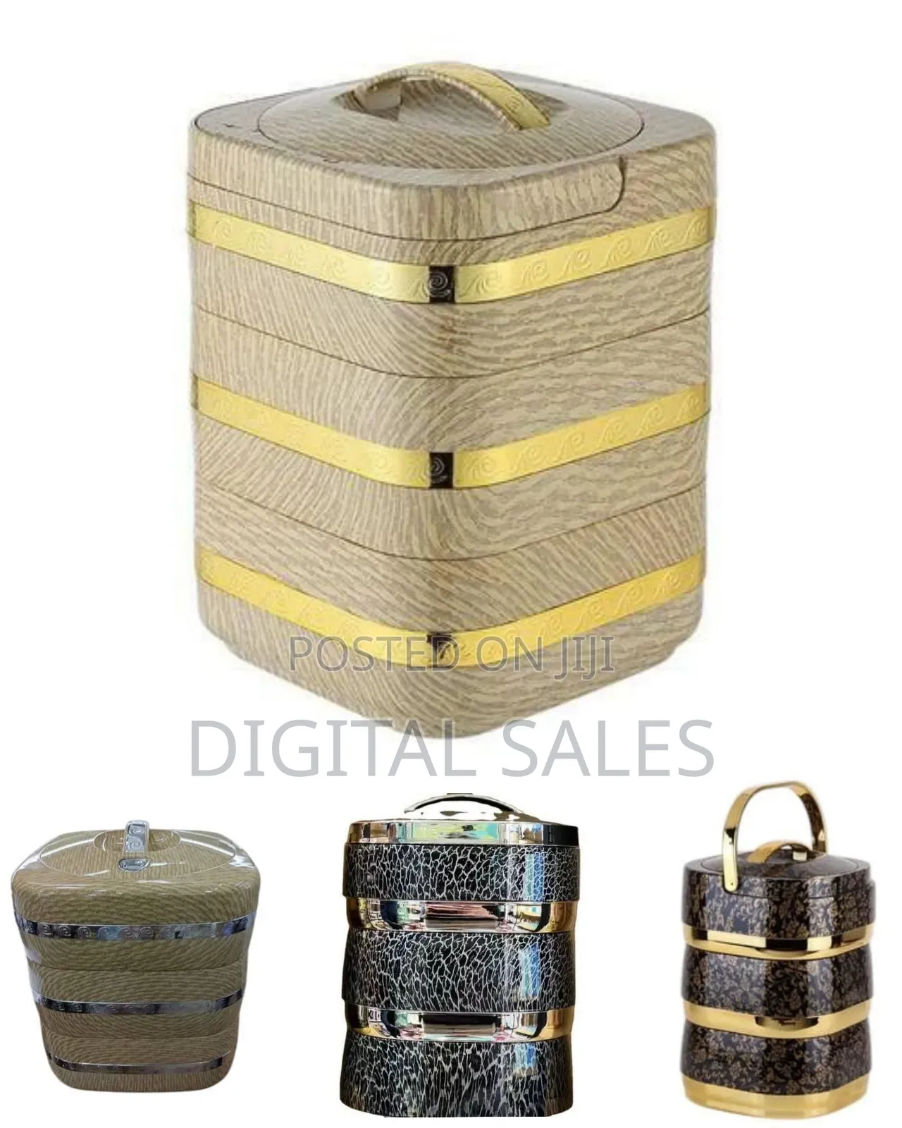 Elegant Multi-Tiered Insulated Food Carrier