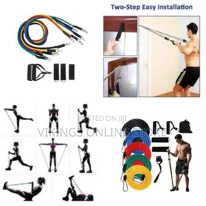 Resistance Bands Set - 11pc, Exercise Bands for Men/Women With Tubes