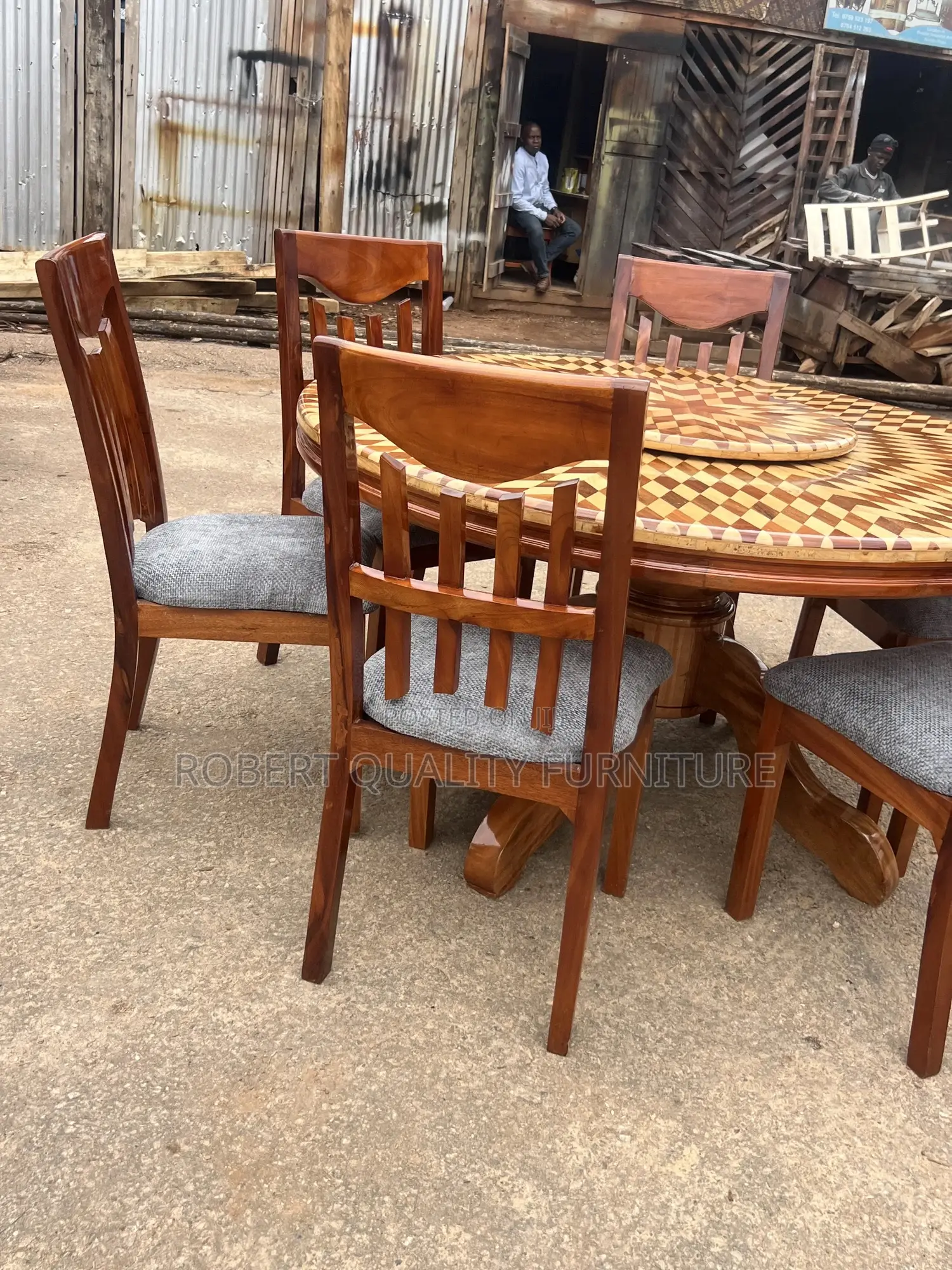 Dining 6 Seat in Mahogany and Mugavu and Musamwba