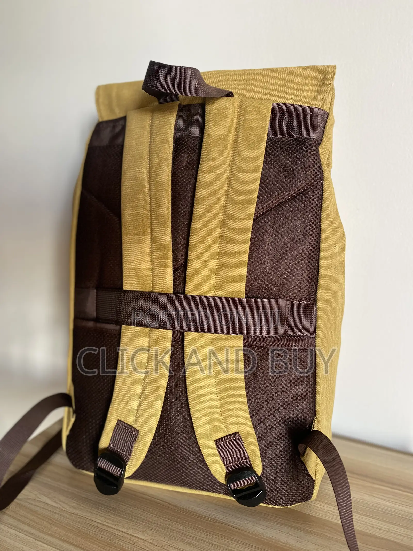 Canvas Backpack Water Resistant 15.6 Inch Laptop Backpack - Khaki