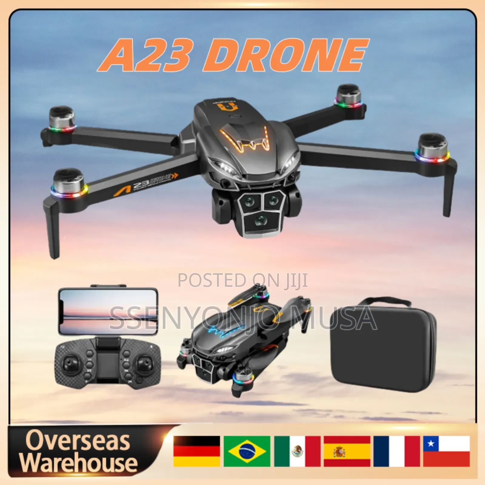 Drone A23 With Hd Camera, Triple Cameras, GPS Hover - Beginner