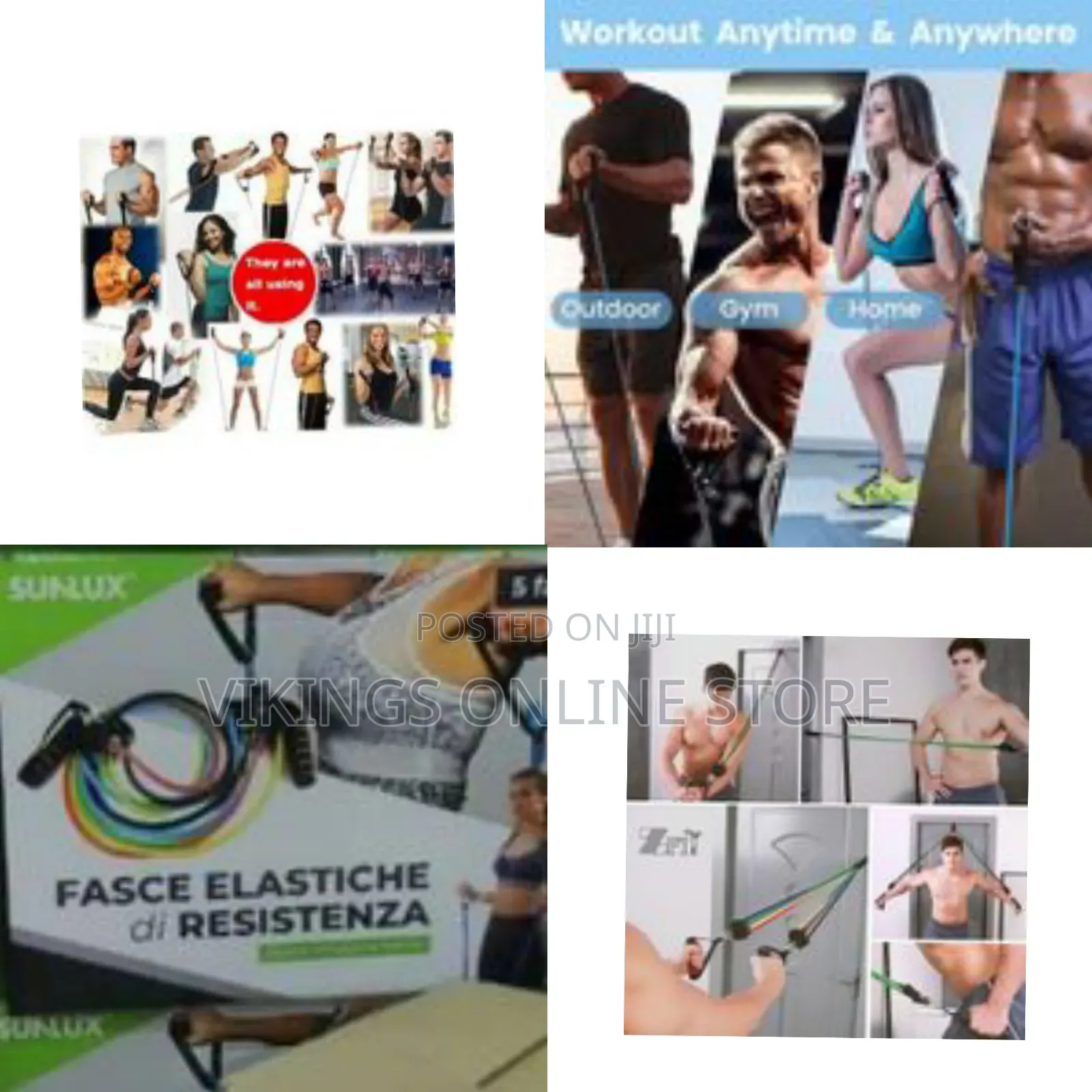 Elastic Pull Rope, Resistance Exercise Bands for Home Fitness -11pcs