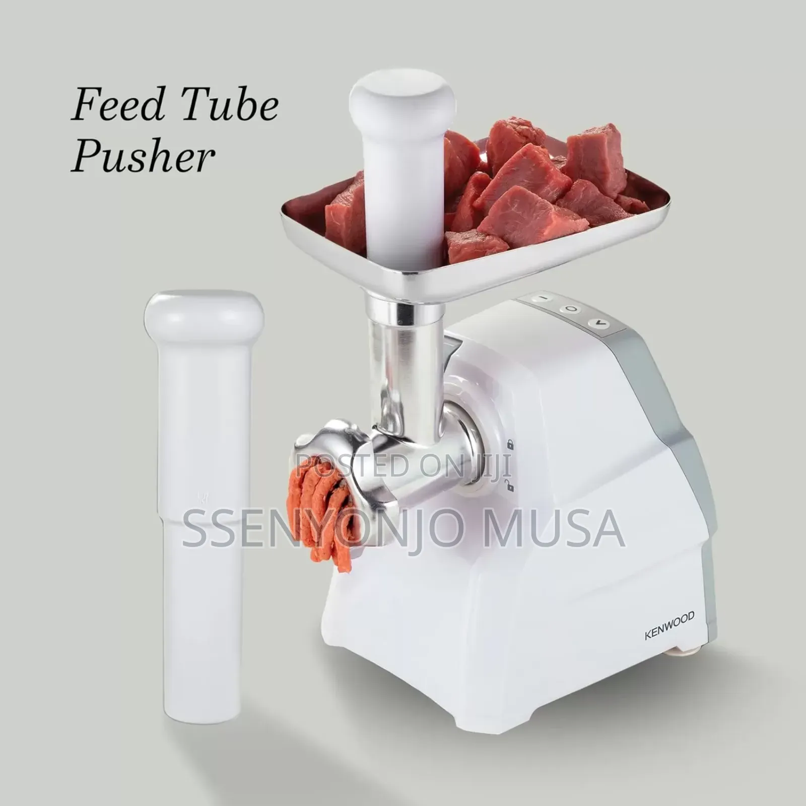 Kenwood Meat Grinder Mincer Mgp40 2100w –Sausage Kebbe Maker, Silver