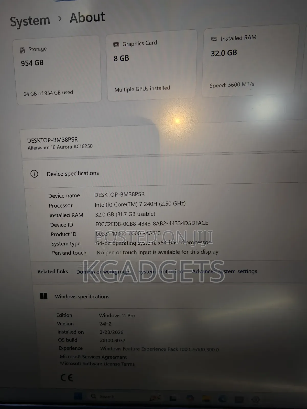 Laptop Alienware Area-51m 32GB Intel Core Ultra 7 SSD 1T