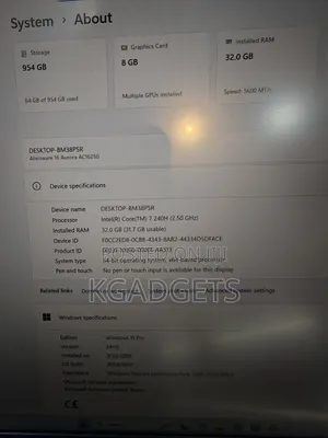 Laptop Alienware Area-51m 32GB Intel Core Ultra 7 SSD 1T