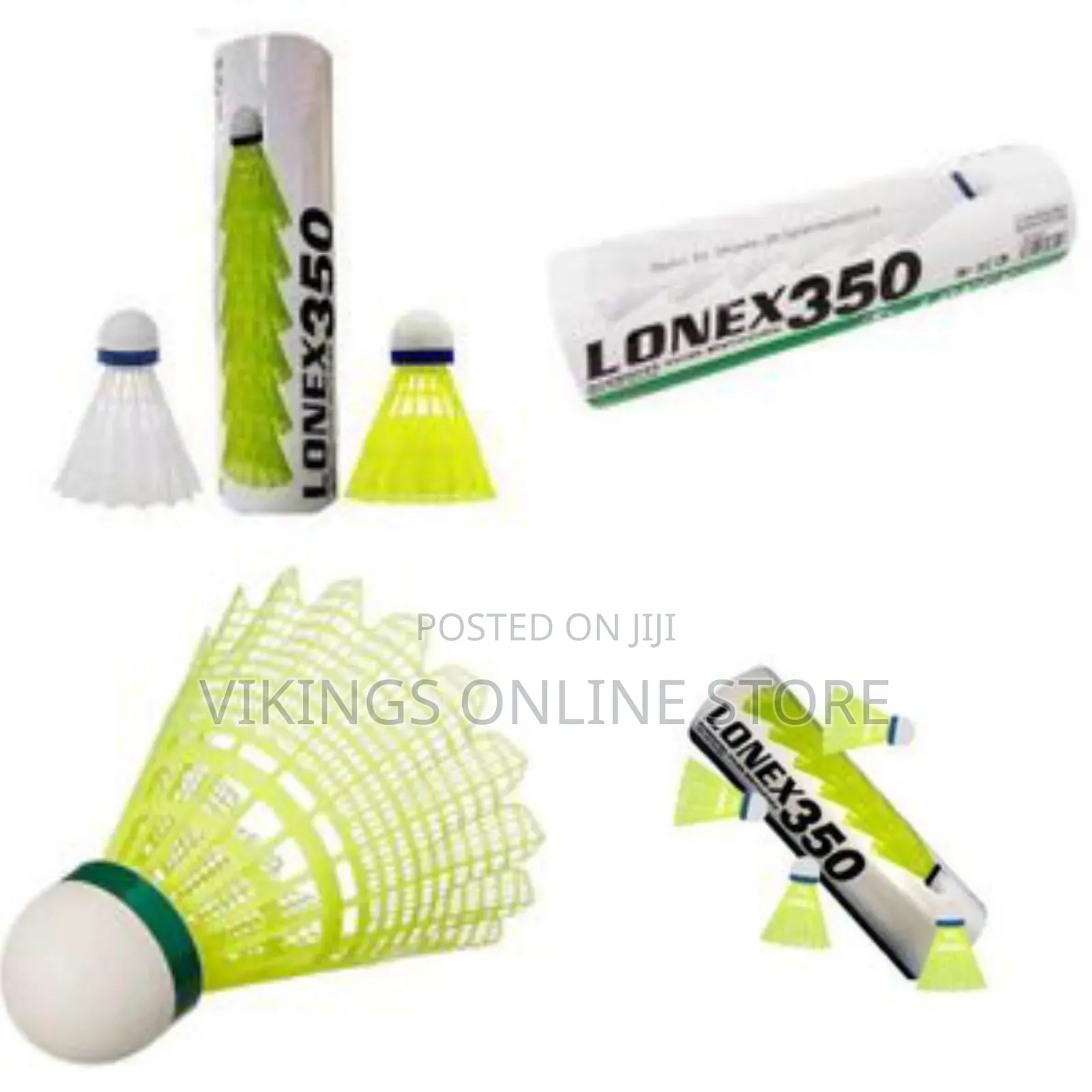 Set of 6 Lonex 350 Badminton Nylon Shuttlecock Table Fiber Ball Head