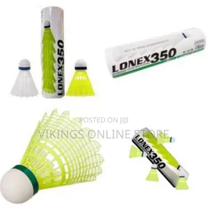 Set of 6 Lonex 350 Badminton Nylon Shuttlecock Table Fiber Ball Head
