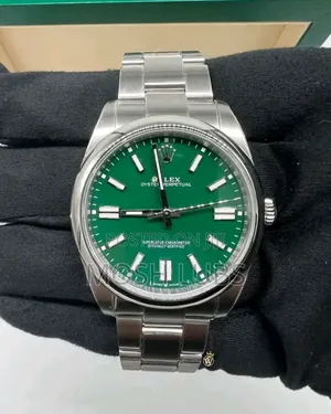 41mm Rolex Green-Sliver Strap Watch