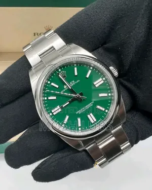 41mm Rolex Green-Sliver Strap Watch